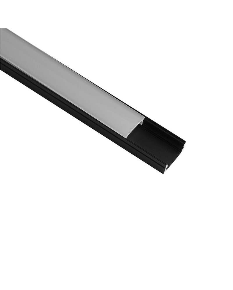 PERFIL ALUMINIO NEGRO 2000*17.1*8.5mm
